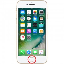 [Réparation] Nappe de Bouton HOME Blanc / Argent ORIGINALE - iPhone 7 Plus à Caen