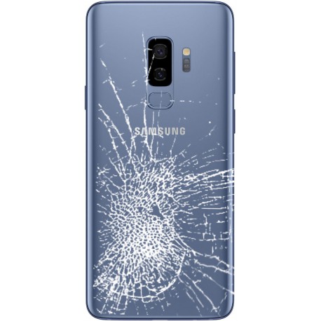 [Réparation] Vitre Arrière ORIGINALE Bleue Corail - SAMSUNG Galaxy S9+ / SM-G965F/DS Double SIM