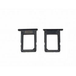 Tiroir de carte sim Noir ORIGINAL pour SAMSUNG Galaxy J3 2017 - J330F - Présentation avant / arrière