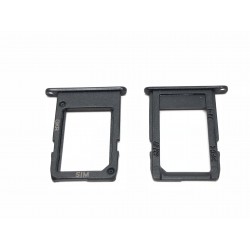 Tiroir de carte sim Noir ORIGINAL pour SAMSUNG Galaxy J5 2017 - J530F / J7 2017 - J730F - Présentation avant / arrière