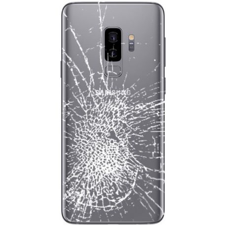 [Réparation] Vitre Arrière ORIGINALE Gris Titane - SAMSUNG Galaxy S9+ / SM-G965F/DS - Double SIM