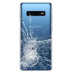 [Réparation] Vitre arrière ORIGINALE Bleue Prisme pour SAMSUNG Galaxy S10+ - G975F à Caen