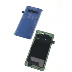 Vitre arrière ORIGINALE Bleue Prisme pour SAMSUNG Galaxy S10 - G973F - Présentation avant / arrière