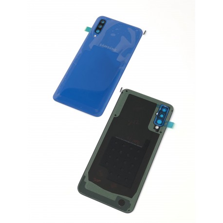 Vitre arrière ORIGINALE Bleue pour SAMSUNG Galaxy A50 - A505F - Présentation avant / arrière