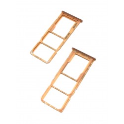Tiroir de carte double SIM et carte SD Corail ORIGINAL pour SAMSUNG Galaxy A50 - A505F - Présentation avant / arrière