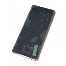Bloc écran complet ORIGINAL Rouge Cardinal pour SAMSUNG Galaxy S10+ - G975F - Présentation avant