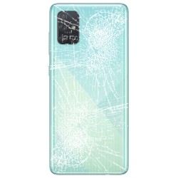 [Réparation] Vitre arrière ORIGINALE Bleue Prismatique pour SAMSUNG Galaxy A71 - A715F à Caen