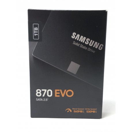 SSD Samsung 870 EVO 2.5p de 1TB - Présentation de l'emballage avant