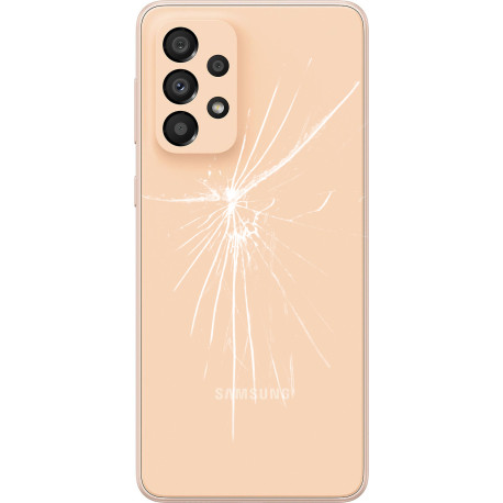 [Réparation] Vitre arrière ORIGINALE Pêche pour SAMSUNG Galaxy A33 5G - A336B à Caen