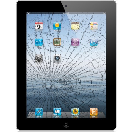 [Réparation] Vitre Tactile ORIGINALE Noire + Adhésifs - iPad 2
