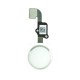 Nappe de bouton HOME Blanc / Argent Complète + Touch ID ORIGINAL - iPhone 6