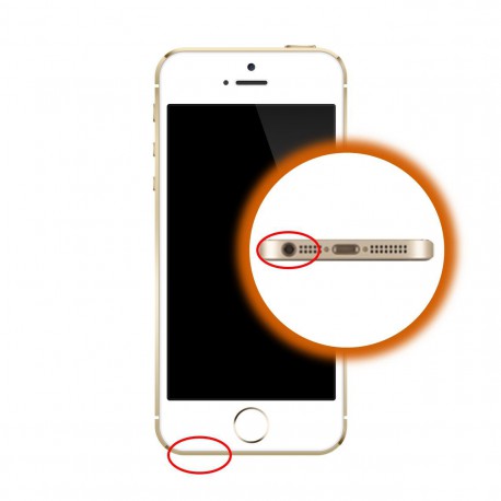 [Réparation] Prise JACK de qualité supérieure pour iPhone 5S blanc à Caen