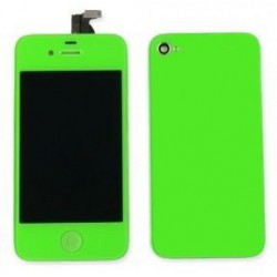 [KIT] Bloc Avant Compatible Vert / Vitre Arrière Verte - iPhone 4S
