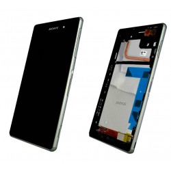 Bloc Avant ORIGINAL Argent / Vert - SONY Xperia Z3 - D6603 / D6643 / D6653